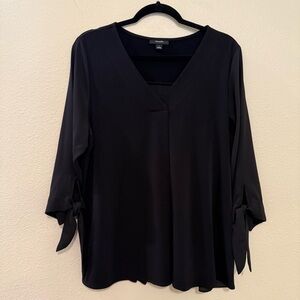 Alfani Black V-Neck Blouse